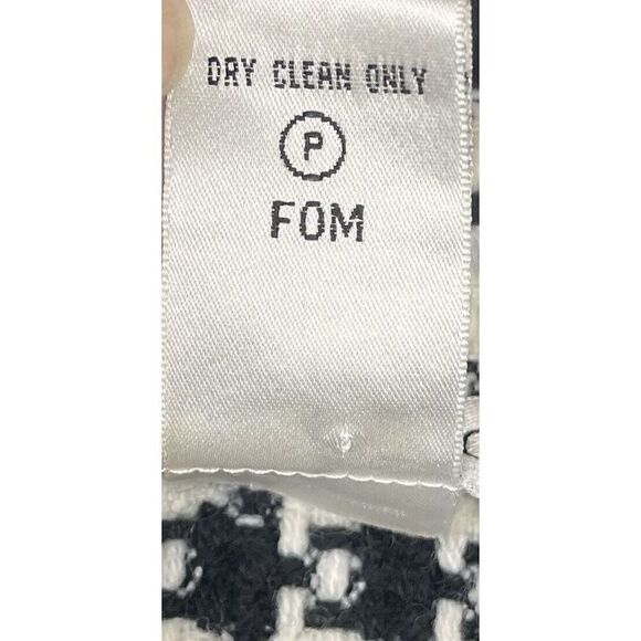 Draper's & Damon's Houndstooth Zip Collard Lined Jacket Blazer Women’s Size 12P - Picture 4 of 8